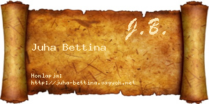 Juha Bettina névjegykártya