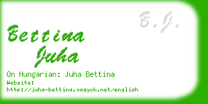 bettina juha business card
